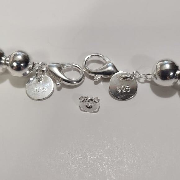 S925 Silver Necklace Bracelet Earrings Jewelry Set Christmas Birthday Gift New!! - Picture 2 of 7